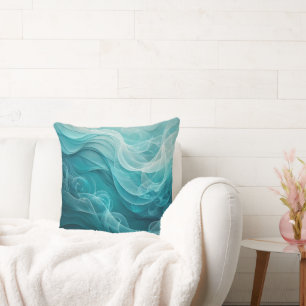 Cojín Decorativo Mar azul turquesa cielo remolino soñador