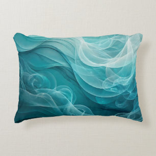 Cojín Decorativo Mar azul turquesa cielo remolino soñador