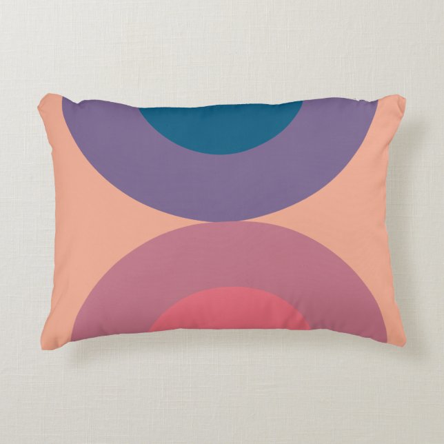 Cojín Decorativo Mar Coral Moderno de Mediano Siglo (Anverso)