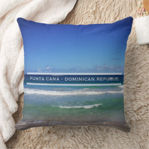 Cojín Decorativo Mar de Punta Cana, República Dominicana