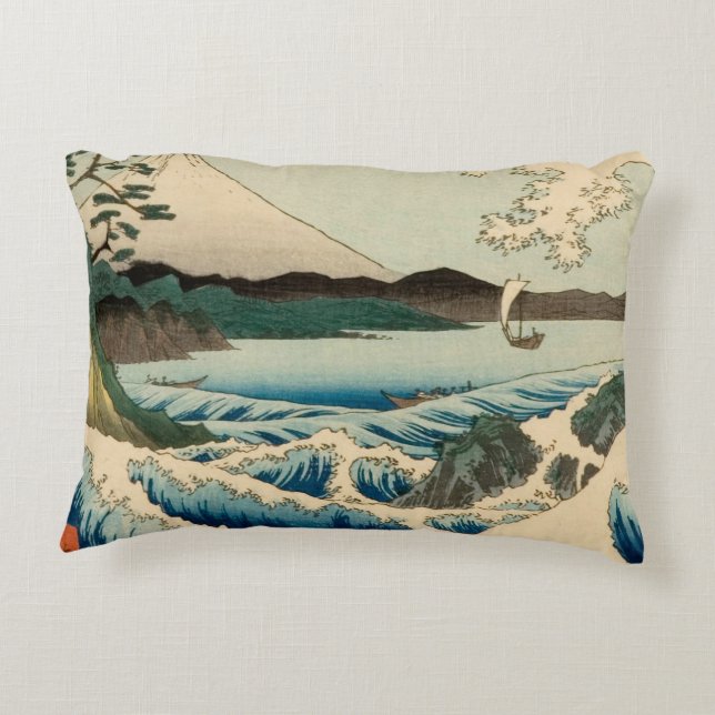 Cojín Decorativo Mar de Satta Hiroshige (Reverso)