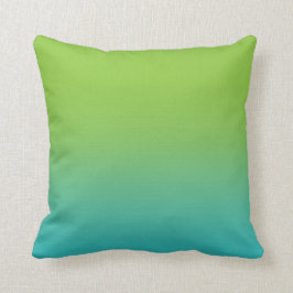 Cojín Decorativo Mar verde azulado y verde de la textura de la