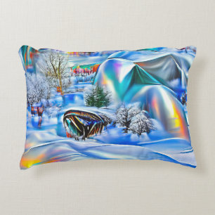 Cojín Decorativo Maravilla surrealista de invierno con luces irland