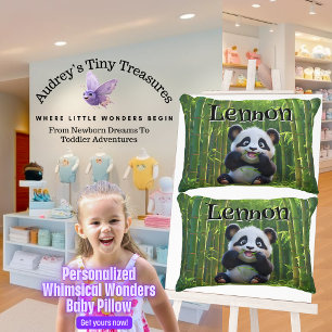 Cojín Decorativo Maravillas caprichosas personalizadas Panda Baby P
