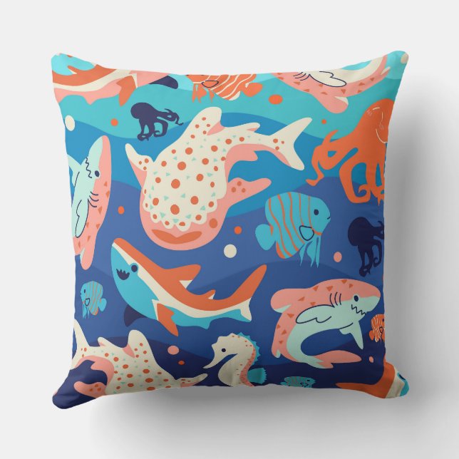 Cojín Decorativo Maravillas oceánicas (Reverso )