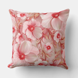 Cojín Decorativo Maravillosa floral grande en rosa