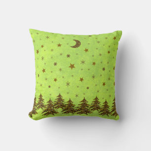Cojín Decorativo Maravilloso árbol de Navidad, estrellas en papel a
