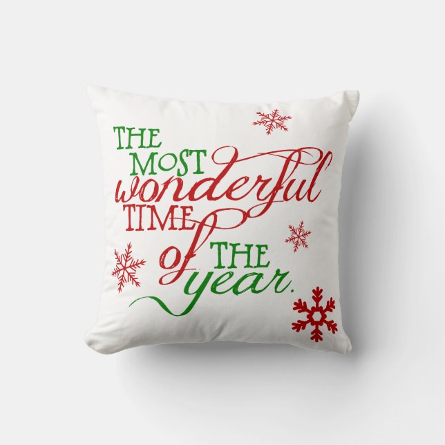 Cojín Decorativo Maravilloso Navidad Holiday Pillow (Anverso)