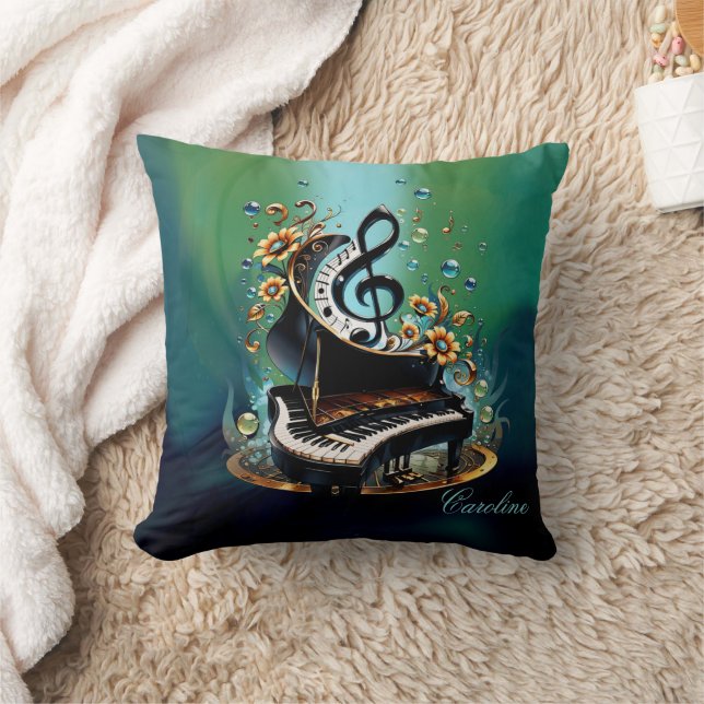 Cojín Decorativo Maravilloso piano curvado (Manta)