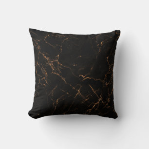Cojín Decorativo Marble negro de lujo: Textura elegante
