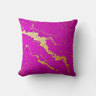 Cojín Decorativo Marble rosa y oro glamoroso