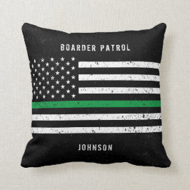 Cojín Decorativo Marca americana Thin Green Line Distrigada Nombre
