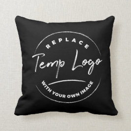 Cojín Decorativo Marca con tu logotipo corporativo en negro