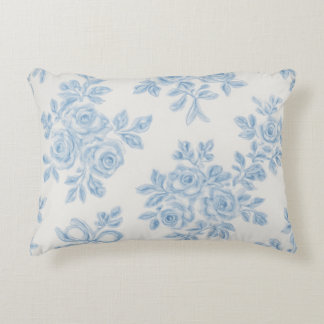 Cojín Decorativo Marcie y Lour Floral Azul