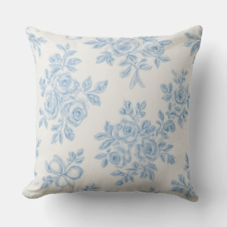 Cojín Decorativo Marcie y Lour Floral Azul