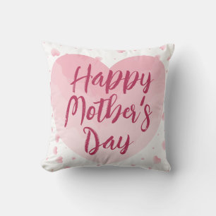 Cojín Decorativo Marco de Foto Feliz Día de la Madre Acuarela