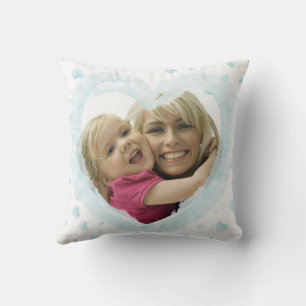 Cojín Decorativo Marco de Foto Feliz Día de la Madre Acuarela