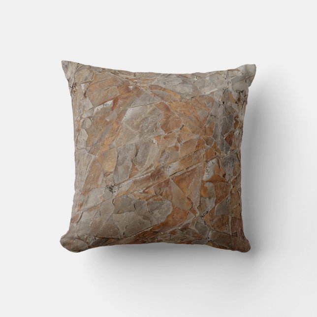 Cojín Decorativo Marco de hormigón marrón y gris (Anverso)