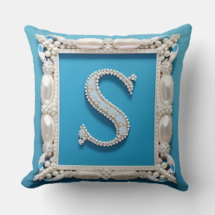 Cojín Decorativo Marco decorativo elegante letra S