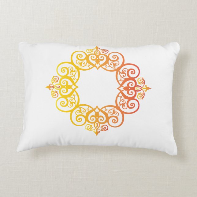 Cojín Decorativo Marco Ornamental Antiguo Borde Decorativo Elegante (Reverso)