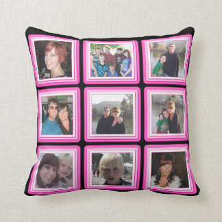 Cojín Decorativo Marco rosa y negro agrega fotos a la colección de 