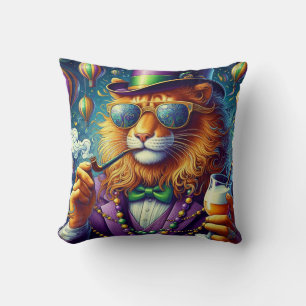 Cojín Decorativo Mardi Gras de León/Luisiana