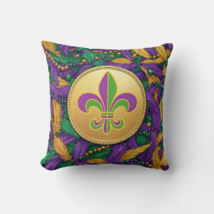 Cojín Decorativo Mardi Gras Fleur de lis