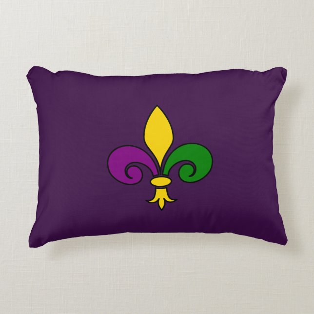 Cojín Decorativo Mardi Gras fleur-de-lys (Anverso)