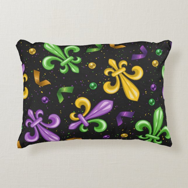 COJÍN DECORATIVO MARDI GRAS FLEUR DI LIS (Anverso)