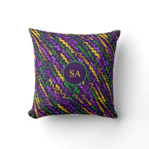 Mardi Gras Green Golden Purple Ribbons