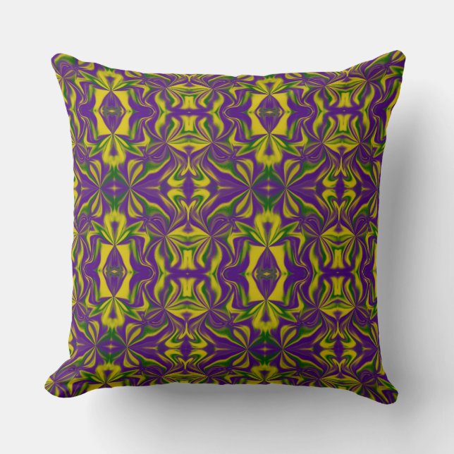 Cojín Decorativo Mardi Gras Kaleidoscope (Anverso)