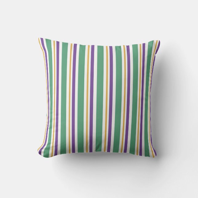 Cojín Decorativo Mardi Gras Stripes (Anverso)