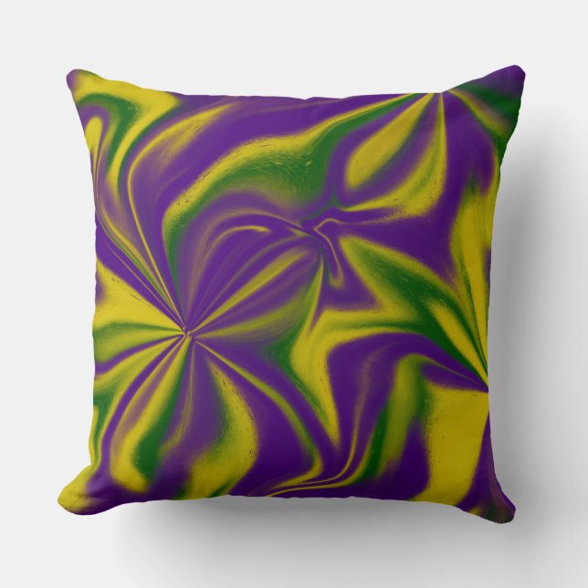Cojín Decorativo Mardi Gras Swirls (Anverso)