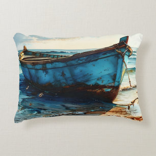 Cojín Decorativo "Mareas tranquilas". Colorido y relajado paisaje m
