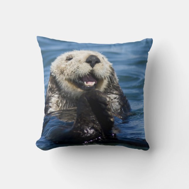 Cojín Decorativo Mares de California (Otter Enhydra lutris) (Anverso)