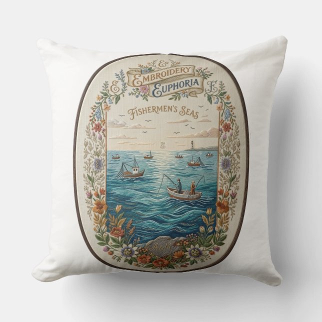 Cojín Decorativo Mares de Pescadores (Anverso)