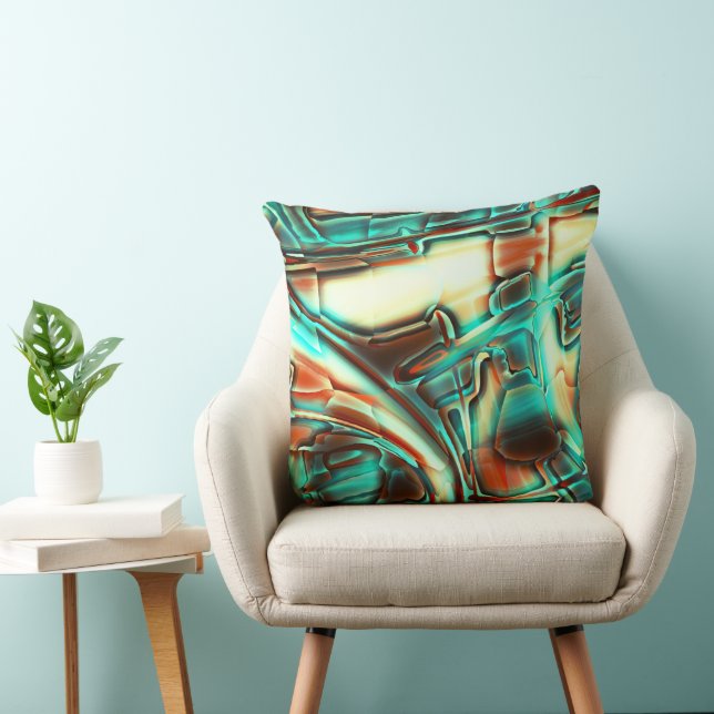 Cojín Decorativo Marfil digital con tono quemado y alguna película  (Silla)