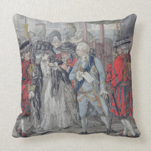 Cojín Decorativo Margaret Nicholson que intenta asesinar su M