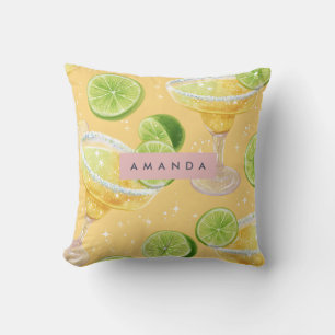 Cojín Decorativo Margarita Personalizada con Brillo y Lima