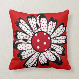 Cojín Decorativo Margarita roja del lunar
