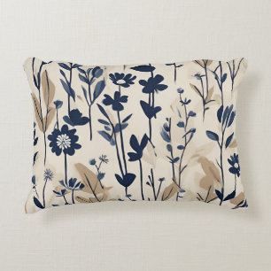Cojín Decorativo Margarita Silvestre Azul Marino Moderna