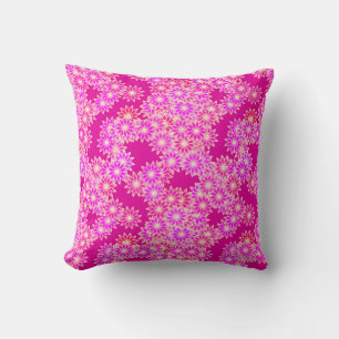 Cojín Decorativo Margaritas en tonos rosa y orquídea