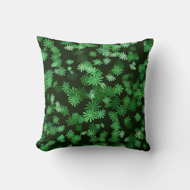 Cojín Decorativo Margaritas Verdes (Anverso)
