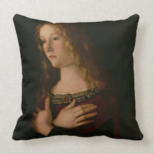 Cojín Decorativo Maria Magdalena, detalle de la Virgen y del niño 