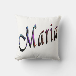 Cojín Decorativo María, Nombre, Logo, Cuchillo Blanco.