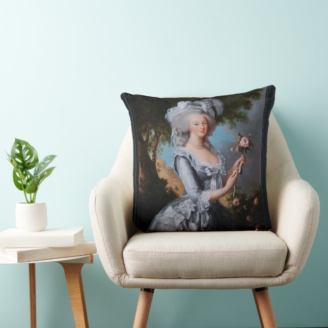Cojín Decorativo Marie Antoinette Con Un Rosa (Silla)
