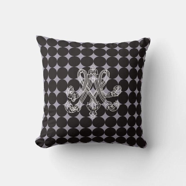 Cojín Decorativo Marie Antoinette – Monogramm – Monogram initials (Anverso)
