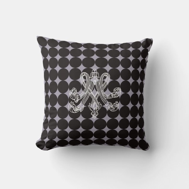 Cojín Decorativo Marie Antoinette – Monogramm – Monogram initials (Anverso)
