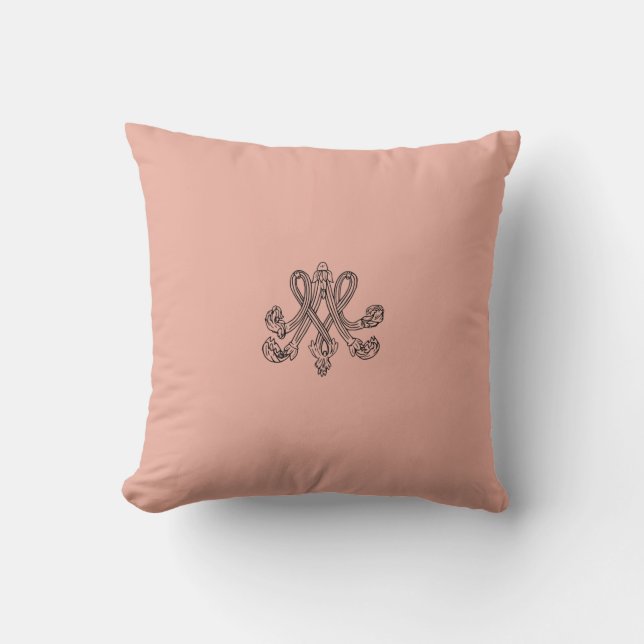 Cojín Decorativo Marie Antoinette – Monogramm – Monogram initials (Anverso)