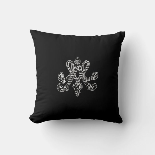 Cojín Decorativo Marie Antoinette – Monogramm – Monogram initials (Anverso)